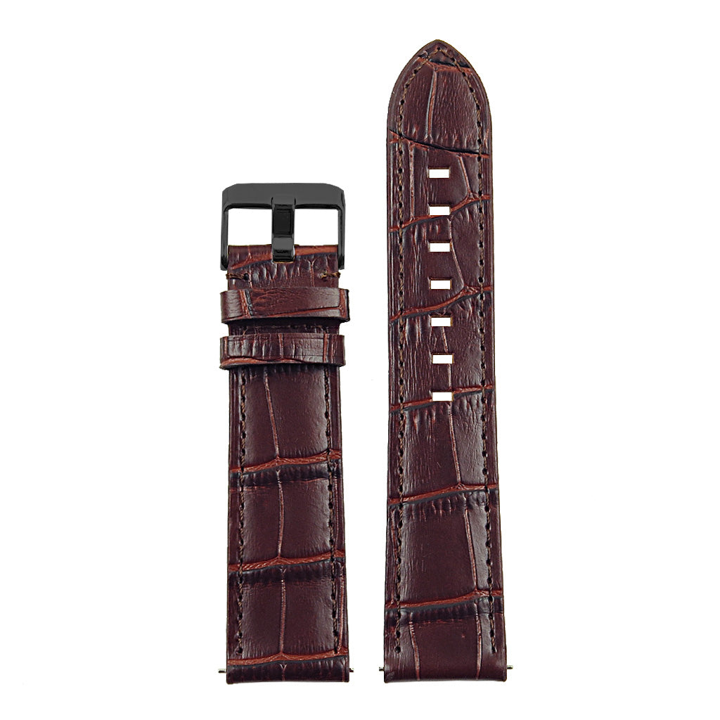 DASSARI Croc Embossed Italian Leather Strap for Fossil Gen 4 Smartwatch