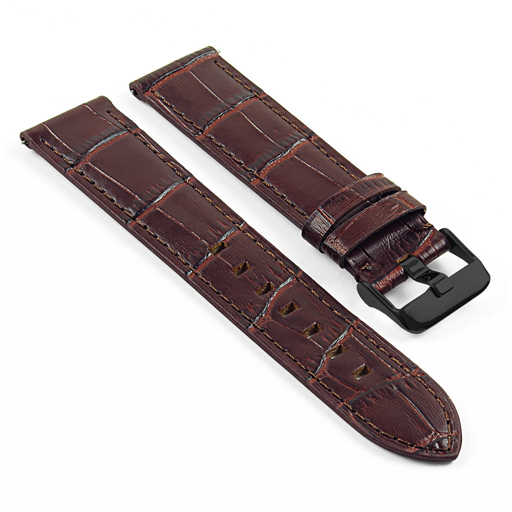 DASSARI Croc Embossed Italian Leather Strap for Fossil Gen 4 Smartwatch