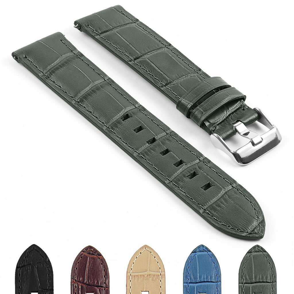 DASSARI Croc Embossed Italian Leather Strap for Samsung Galaxy Watch 3