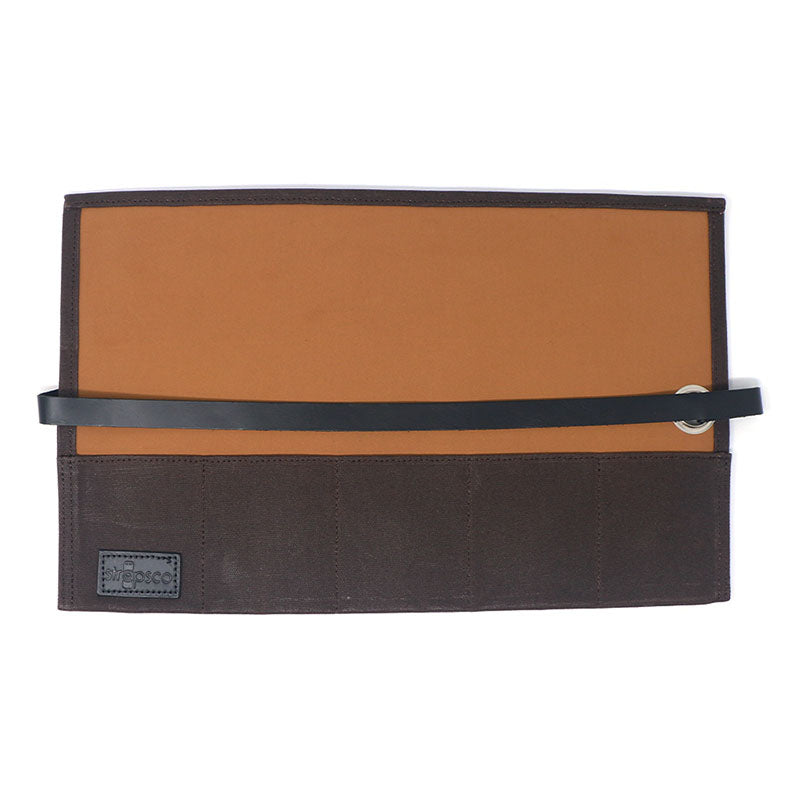 Waxed Canvas Watch Roll for 5 Watches