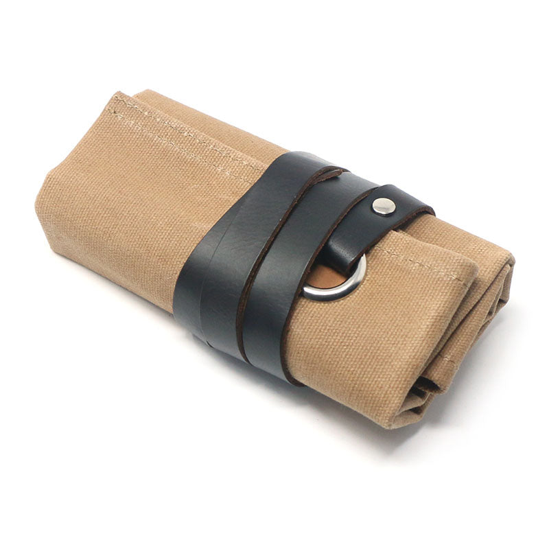 Waxed Canvas Watch Roll for 5 Watches