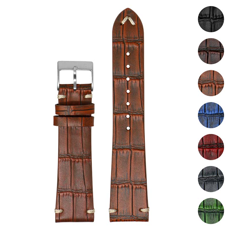DASSARI Vintage Alligator Strap