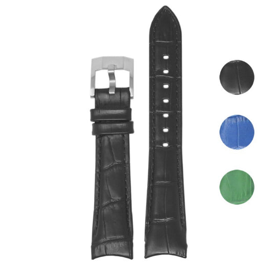 DASSARI Fitted Leather Croc Band For Rolex