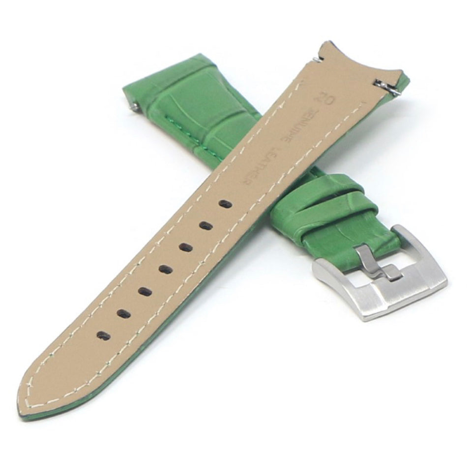 DASSARI Fitted Leather Croc Band For Rolex