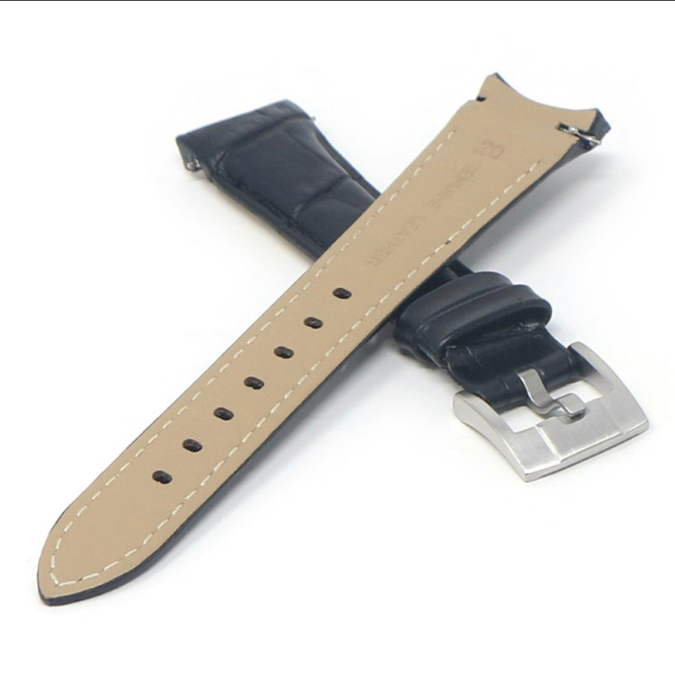 DASSARI Fitted Leather Croc Band For Rolex
