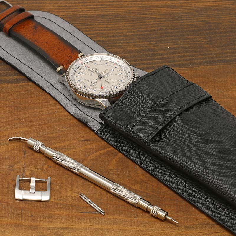DASSARI Saffiano Leather Watch Pouch