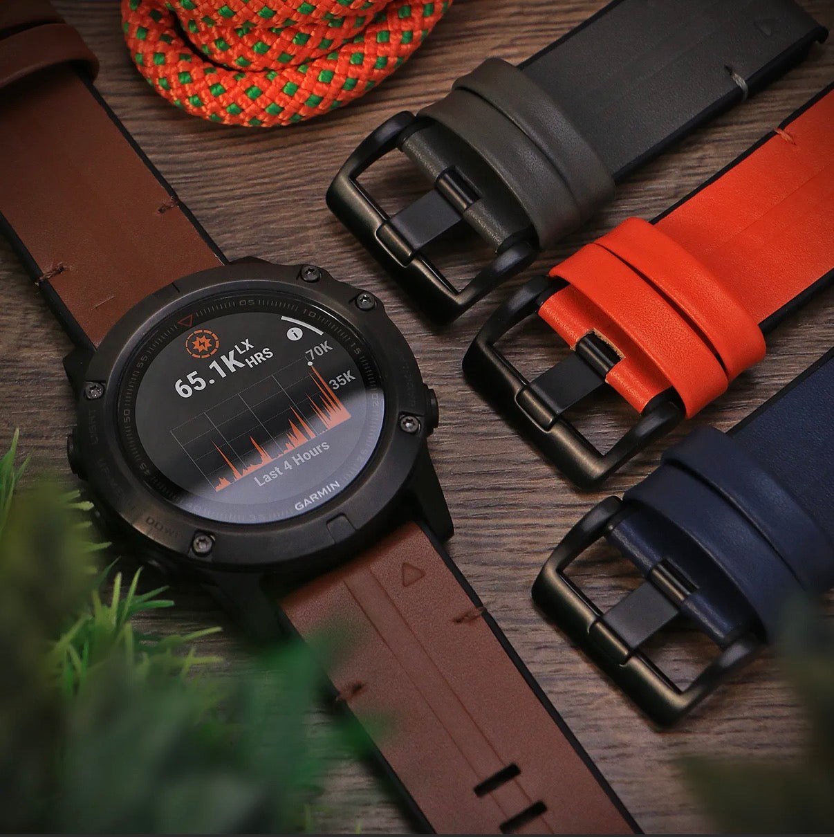 Leather Hybrid Strap V2
For Garmin Instinct 1