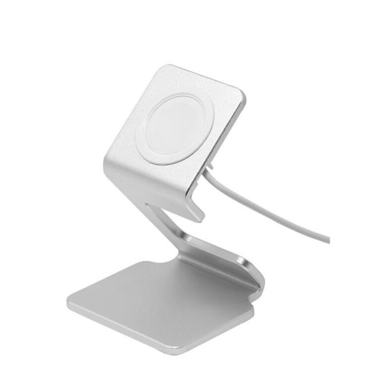 Silver Wireless Charging Stand for Apple Watch