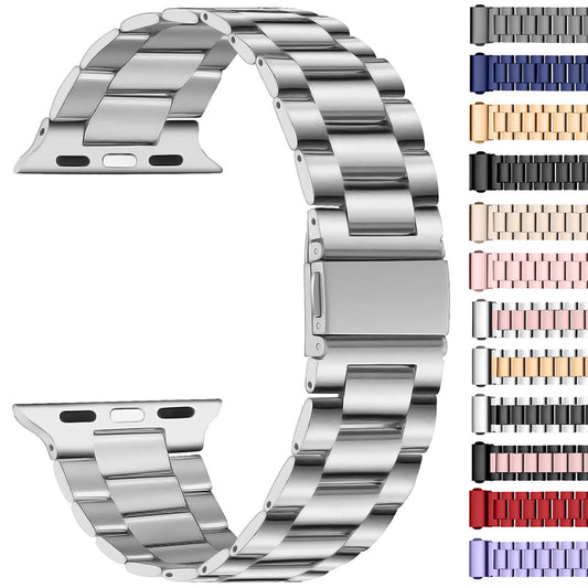 Flat-Link Stainless Steel Band for Apple Watch