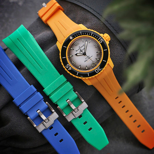 Fitted Smooth Rubber Strap For Blancpain