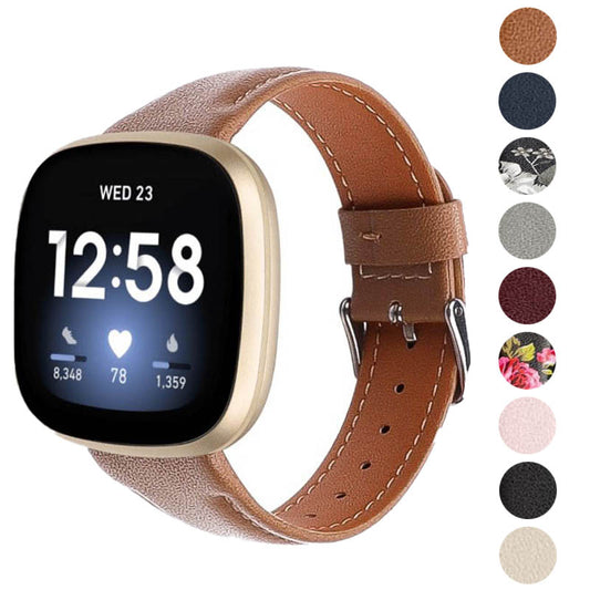 Artisan Leather Band  For Fitbit Versa 4