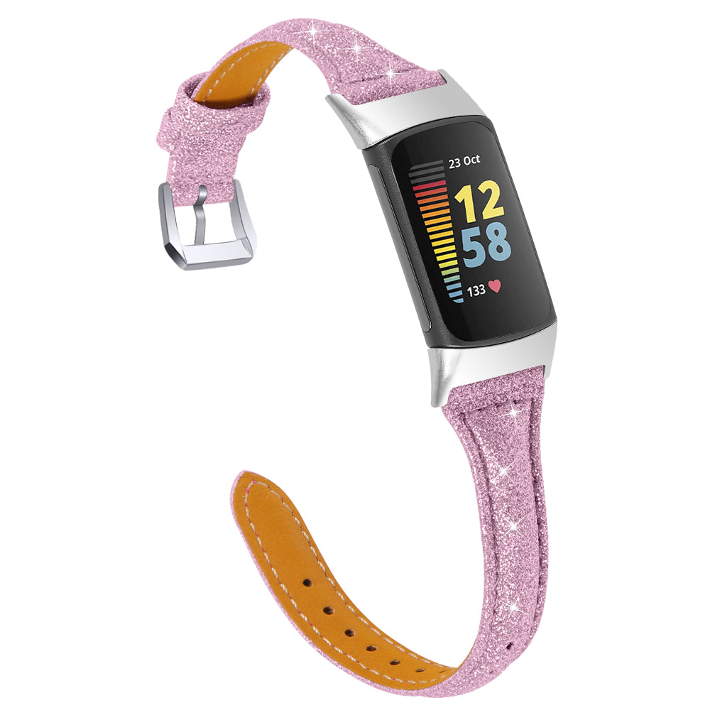 Sparkling Leather Strap for Fitbit Charge 5