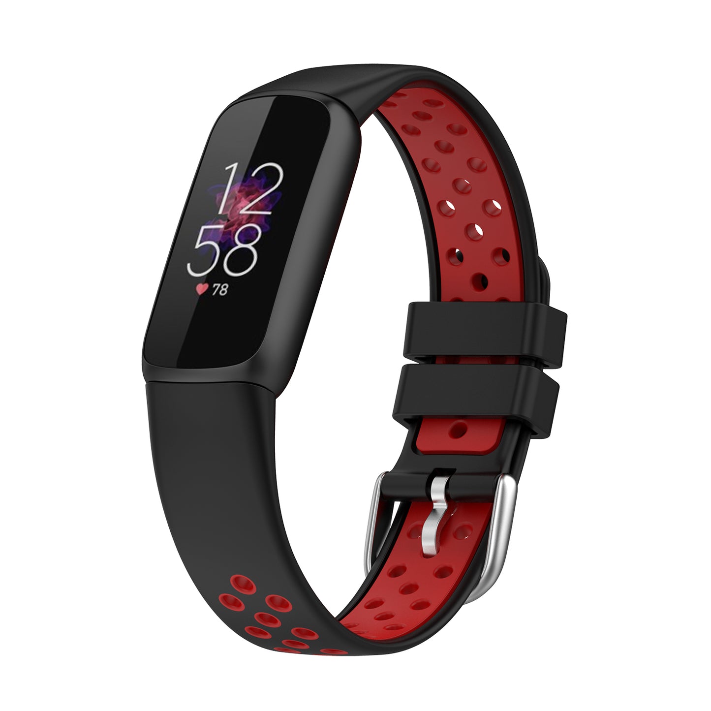 Perforated Rubber Sport Strap for Fitbit Luxe