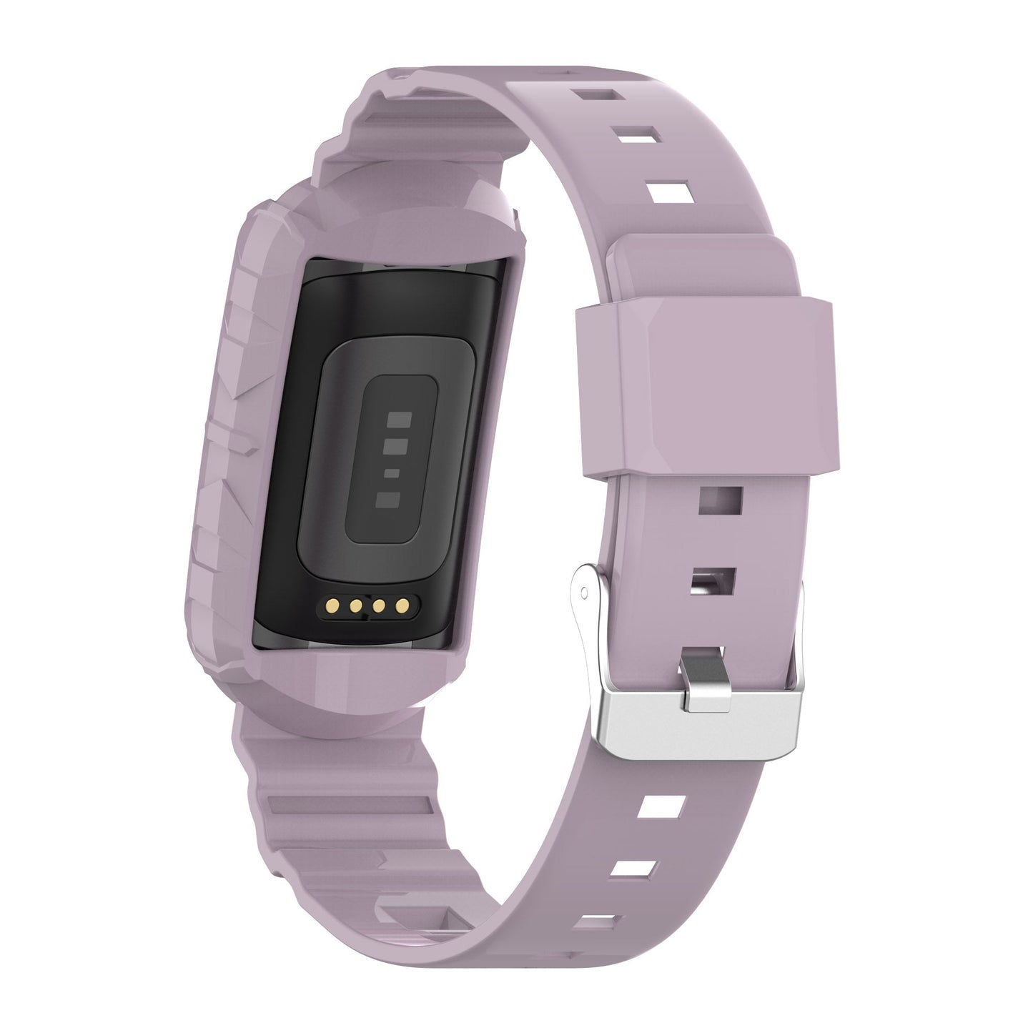 Rugged Rubber Case Strap For Fitbit Charge 6