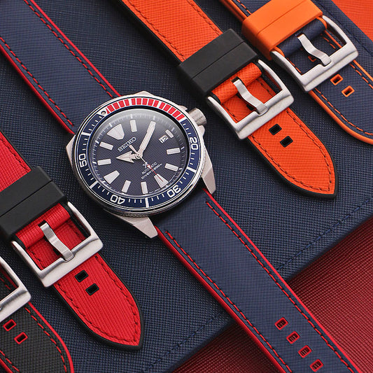 DASSARI Saffiano Leather FKM Hybrid Strap