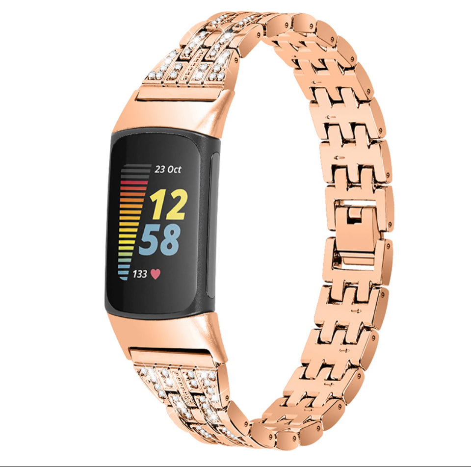 SLIM RHINESTONE BRACELET FOR FITBIT CHARGE 5