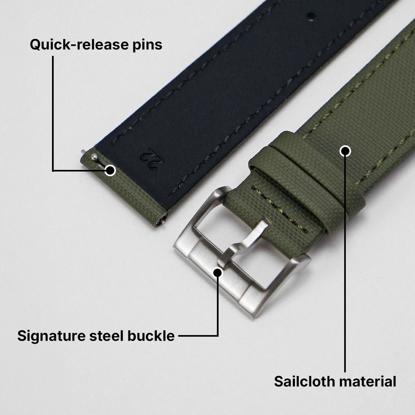 DASSARI Thinline Sailcloth Strap