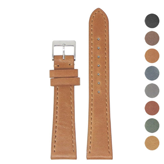 Vintage Waxed Leather Strap With Quick Release - Long
