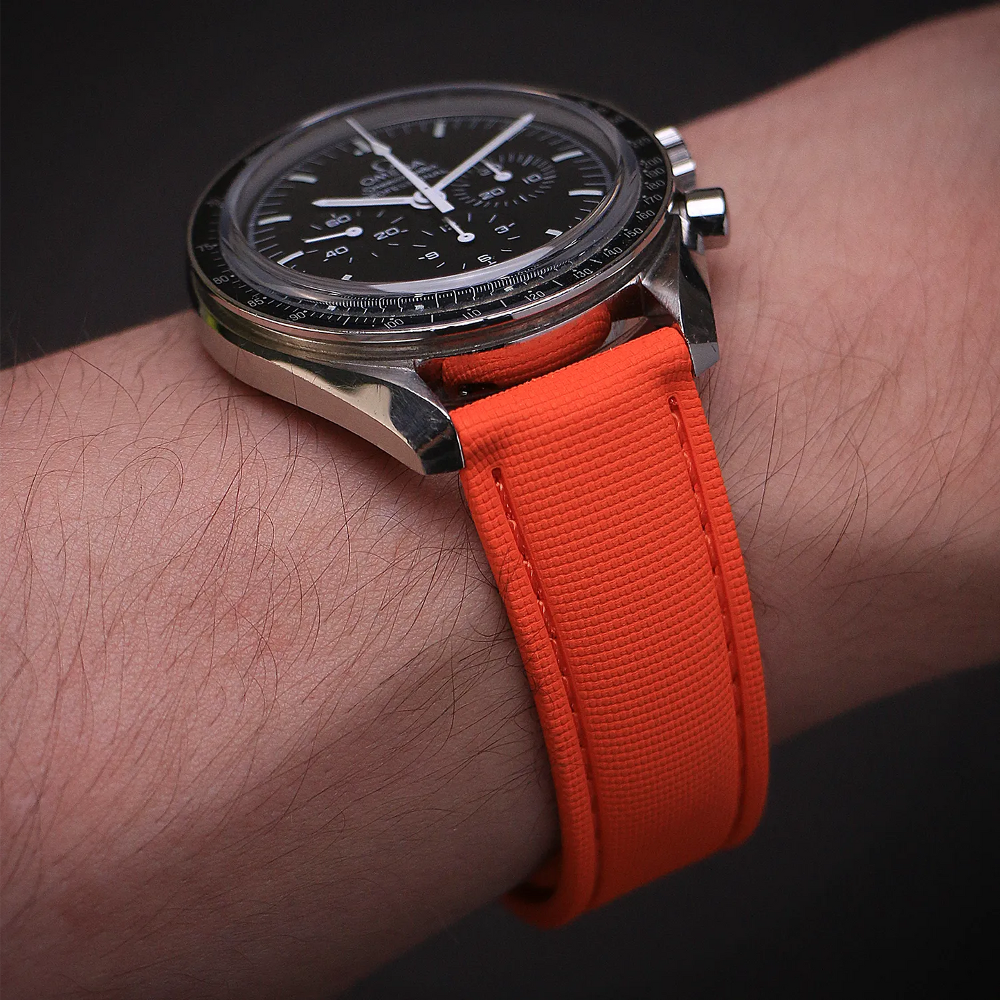 Stitched FKM Hybrid Strap with Deployant Clasp