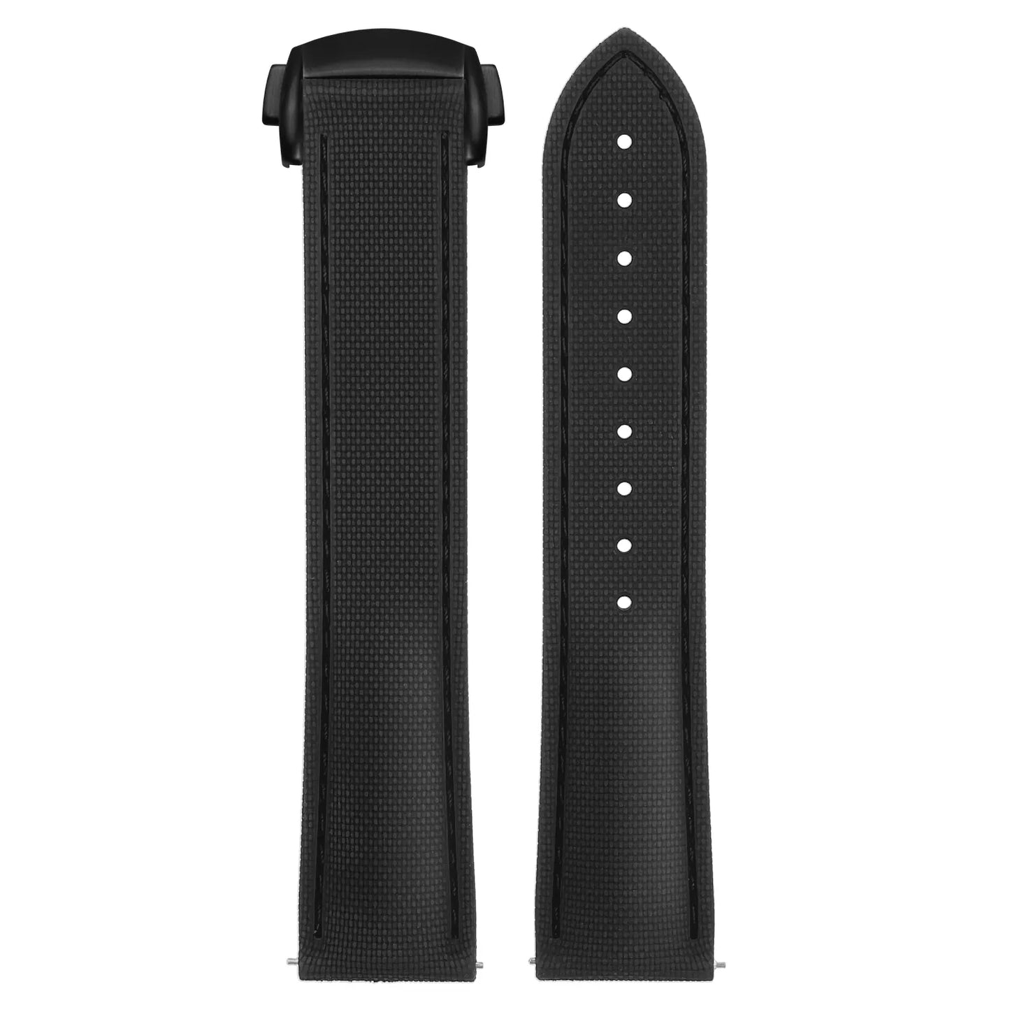 Stitched FKM Hybrid Strap with Deployant Clasp