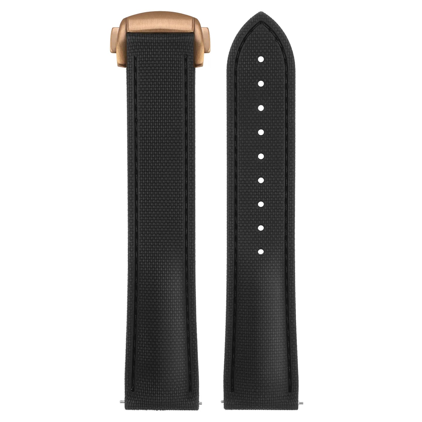 Stitched FKM Hybrid Strap with Deployant Clasp