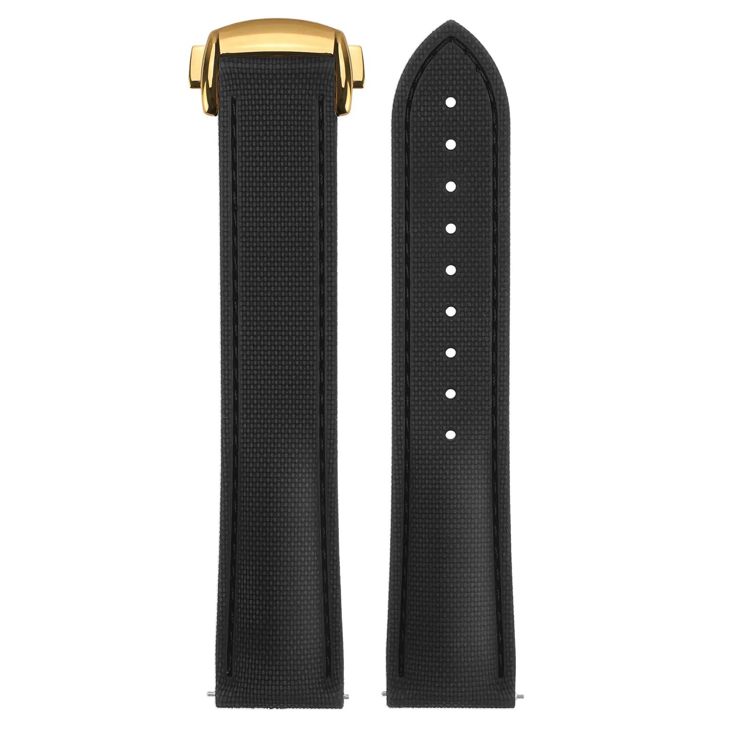 Stitched FKM Hybrid Strap with Deployant Clasp