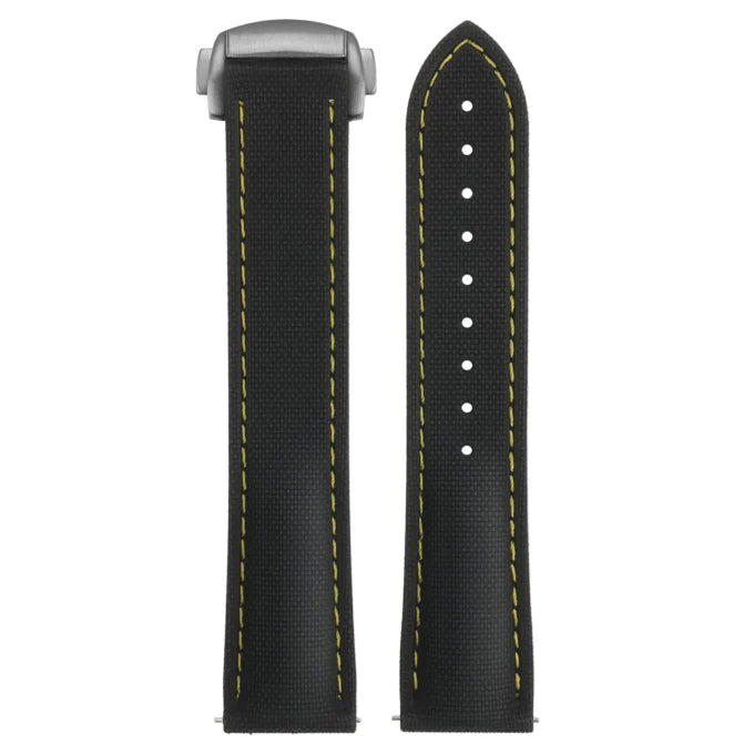 Stitched FKM Hybrid Strap with Deployant Clasp