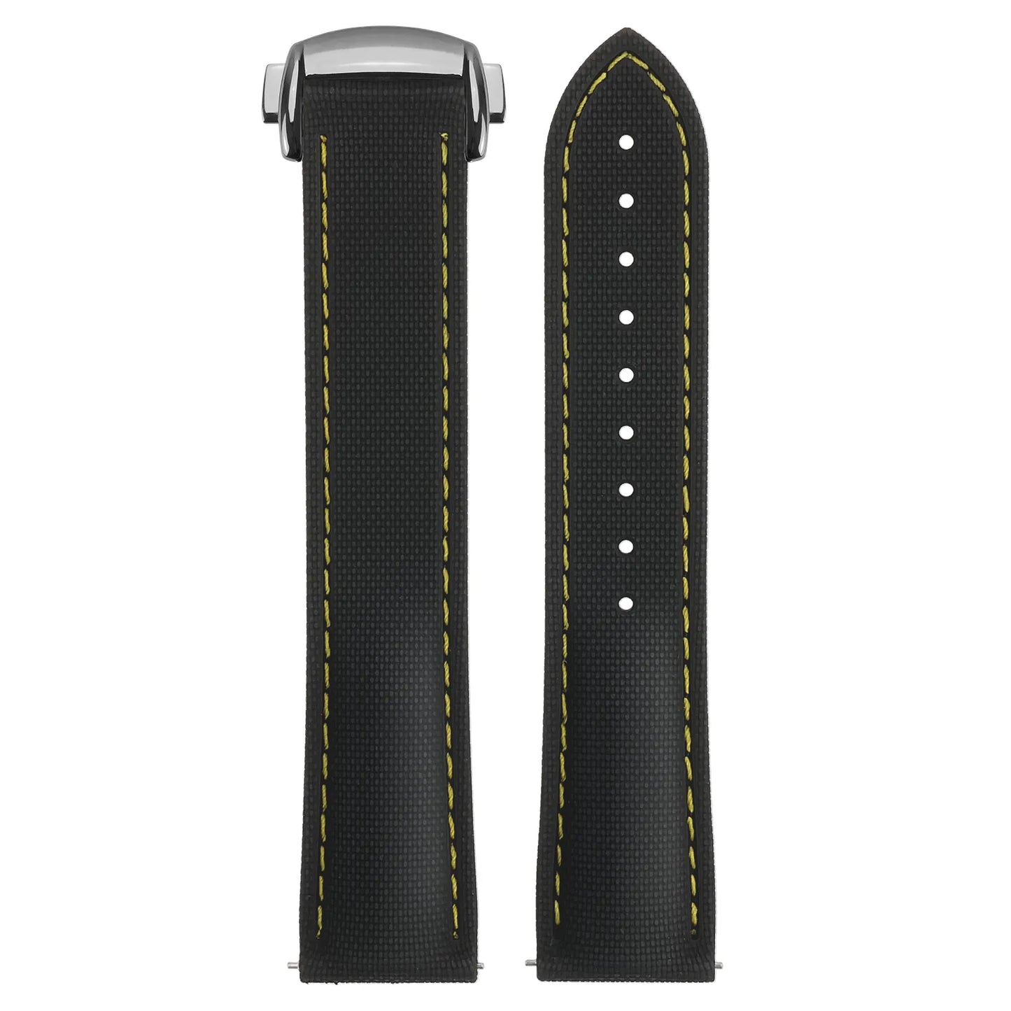 Stitched FKM Hybrid Strap with Deployant Clasp