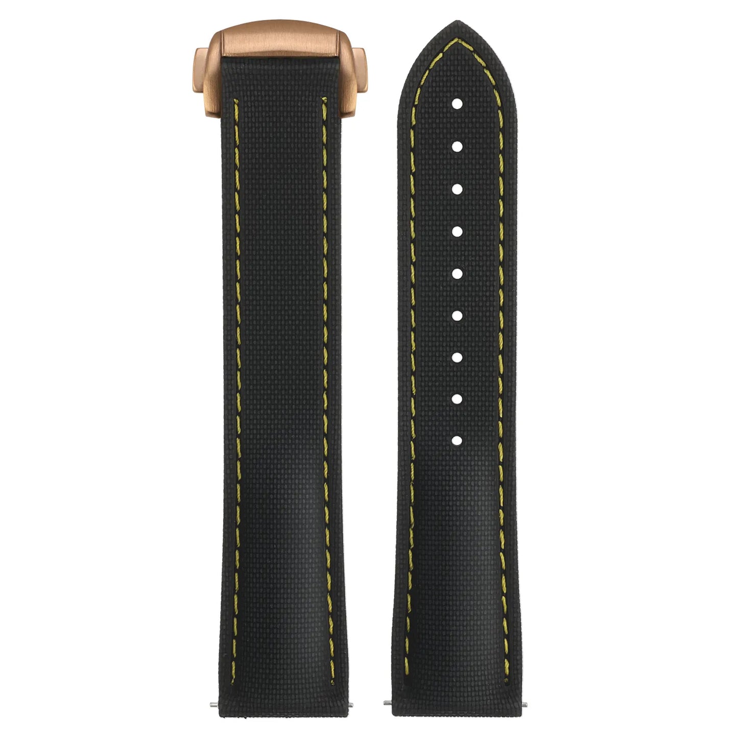 Stitched FKM Hybrid Strap with Deployant Clasp