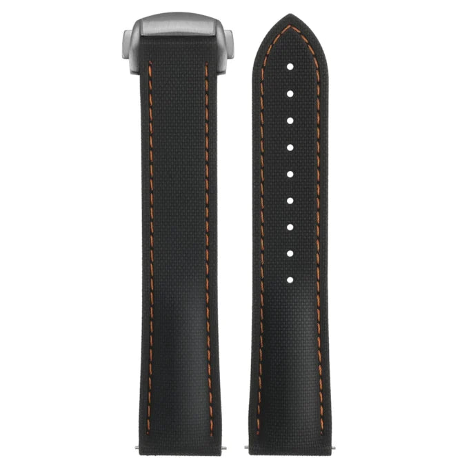 Stitched FKM Hybrid Strap with Deployant Clasp