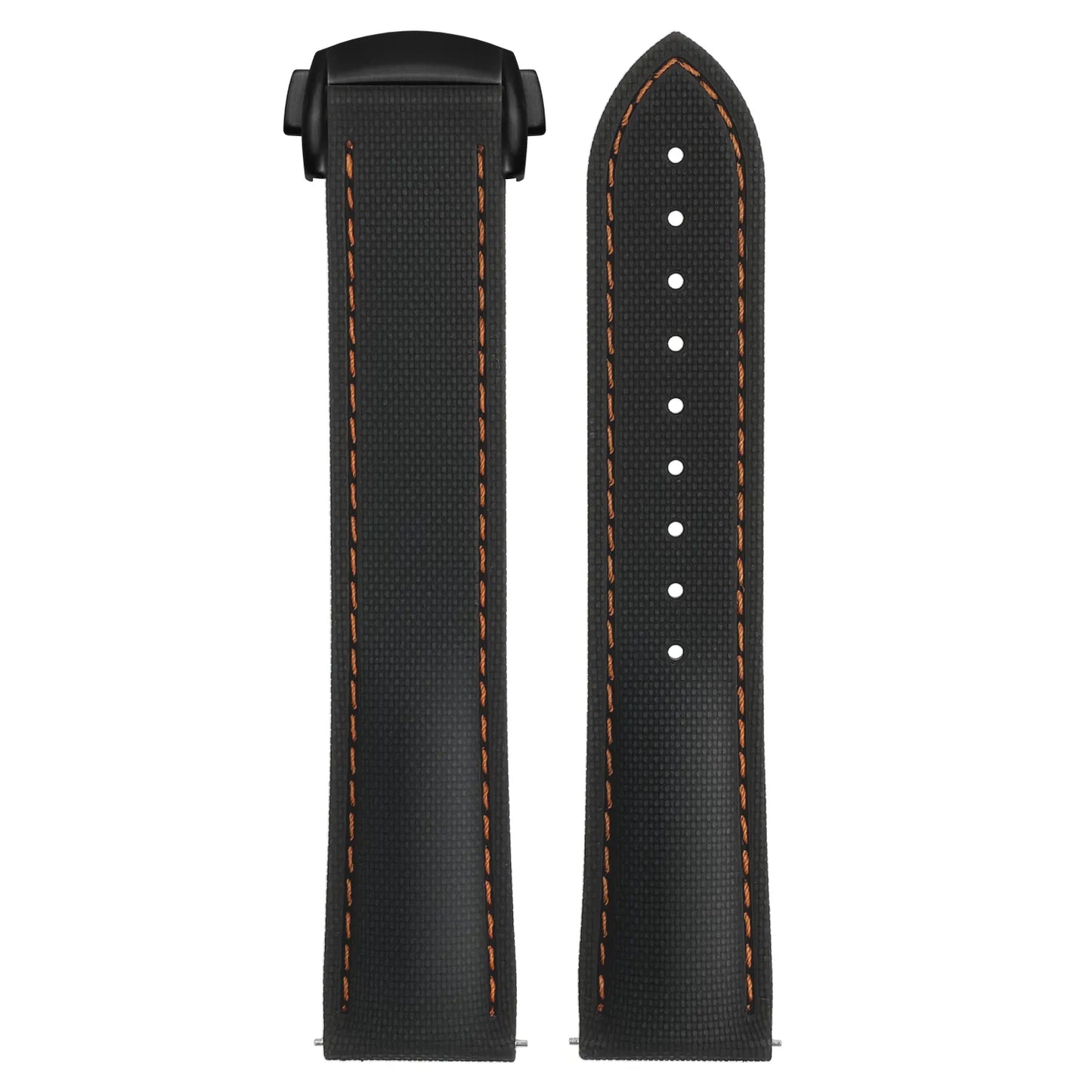 Stitched FKM Hybrid Strap with Deployant Clasp