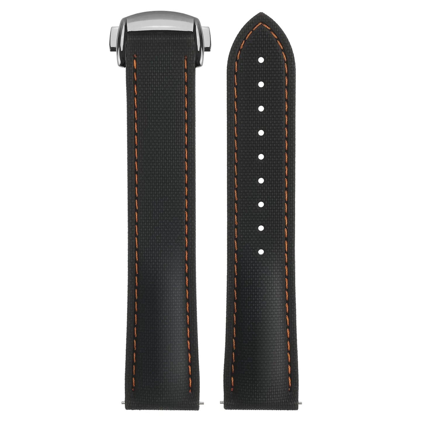 Stitched FKM Hybrid Strap with Deployant Clasp