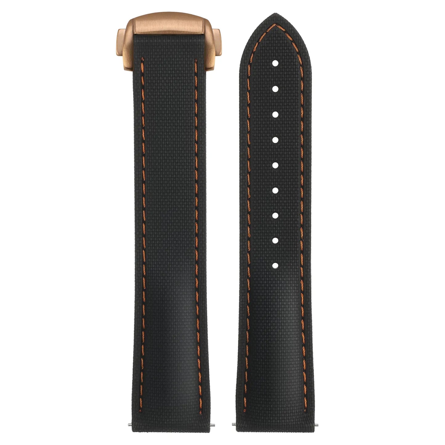 Stitched FKM Hybrid Strap with Deployant Clasp