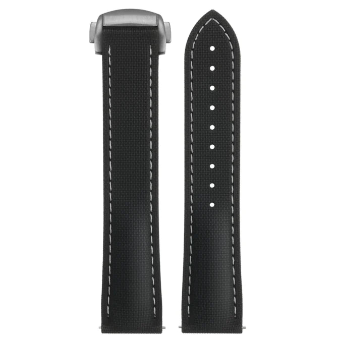 Stitched FKM Hybrid Strap with Deployant Clasp