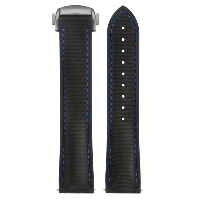 Stitched FKM Hybrid Strap with Deployant Clasp