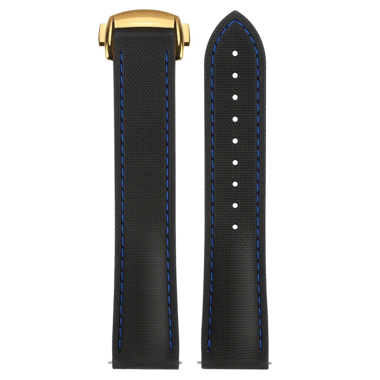 Stitched FKM Hybrid Strap with Deployant Clasp