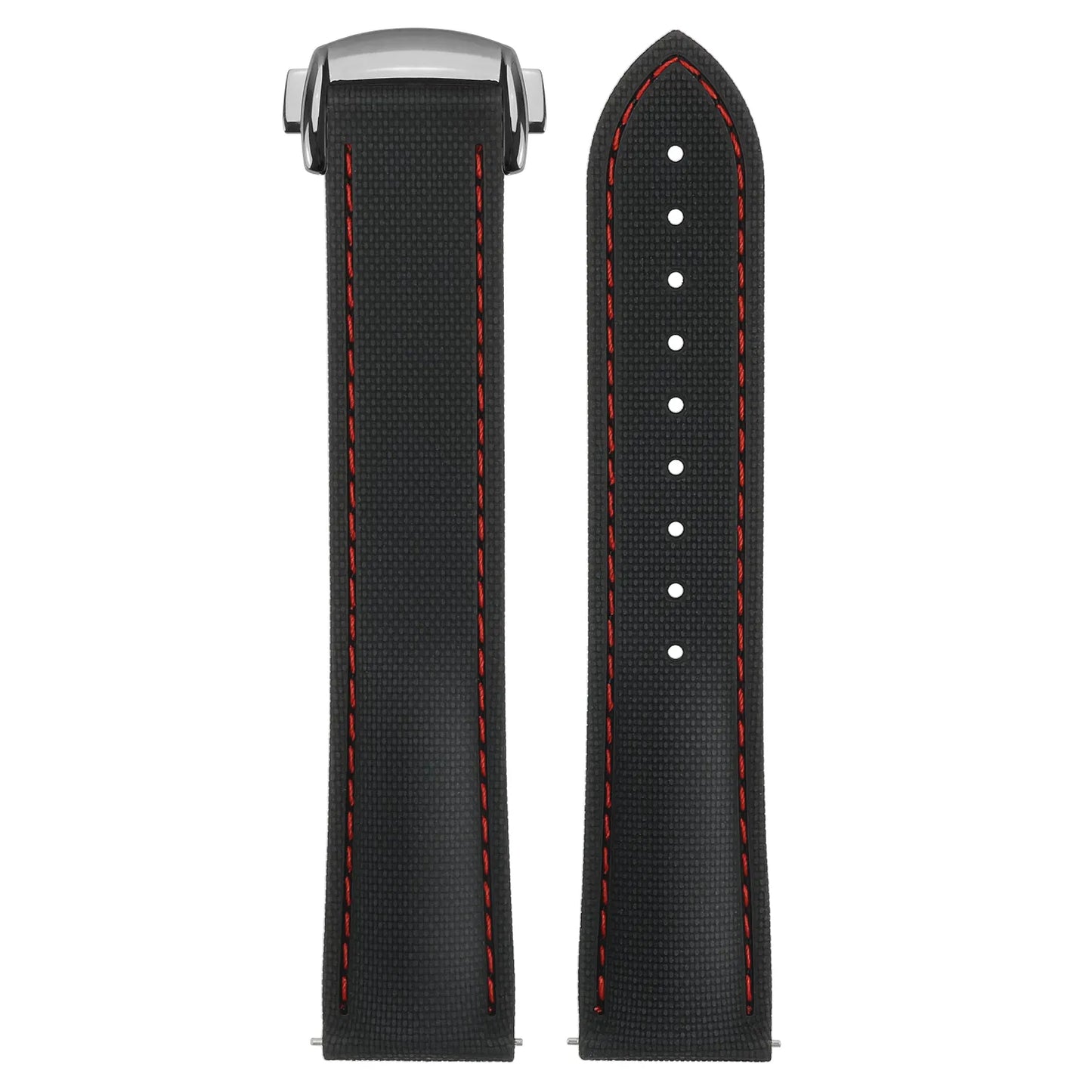 Stitched FKM Hybrid Strap with Deployant Clasp