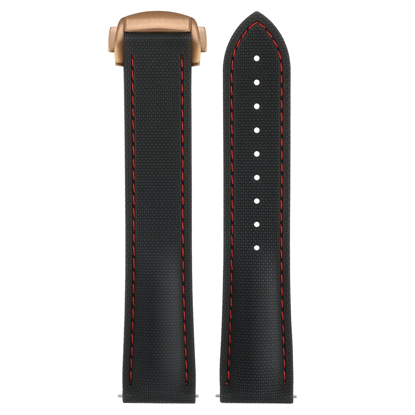 Stitched FKM Hybrid Strap with Deployant Clasp