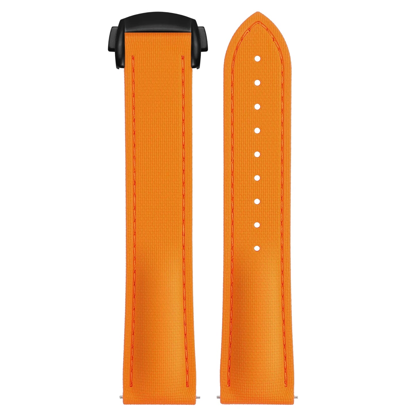 Stitched FKM Hybrid Strap with Deployant Clasp