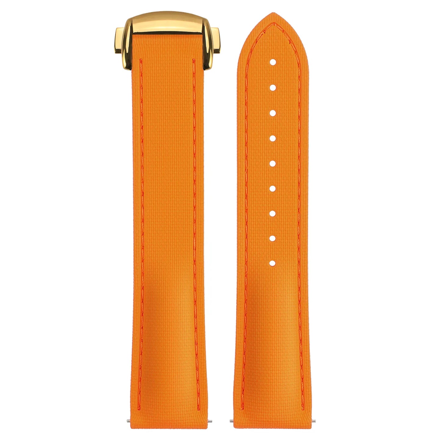 Stitched FKM Hybrid Strap with Deployant Clasp