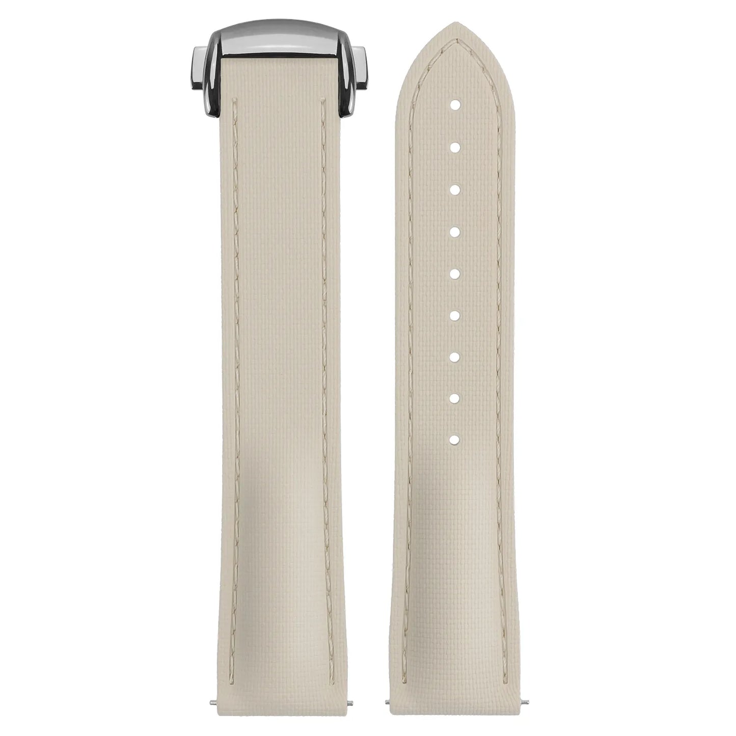 Stitched FKM Hybrid Strap with Deployant Clasp