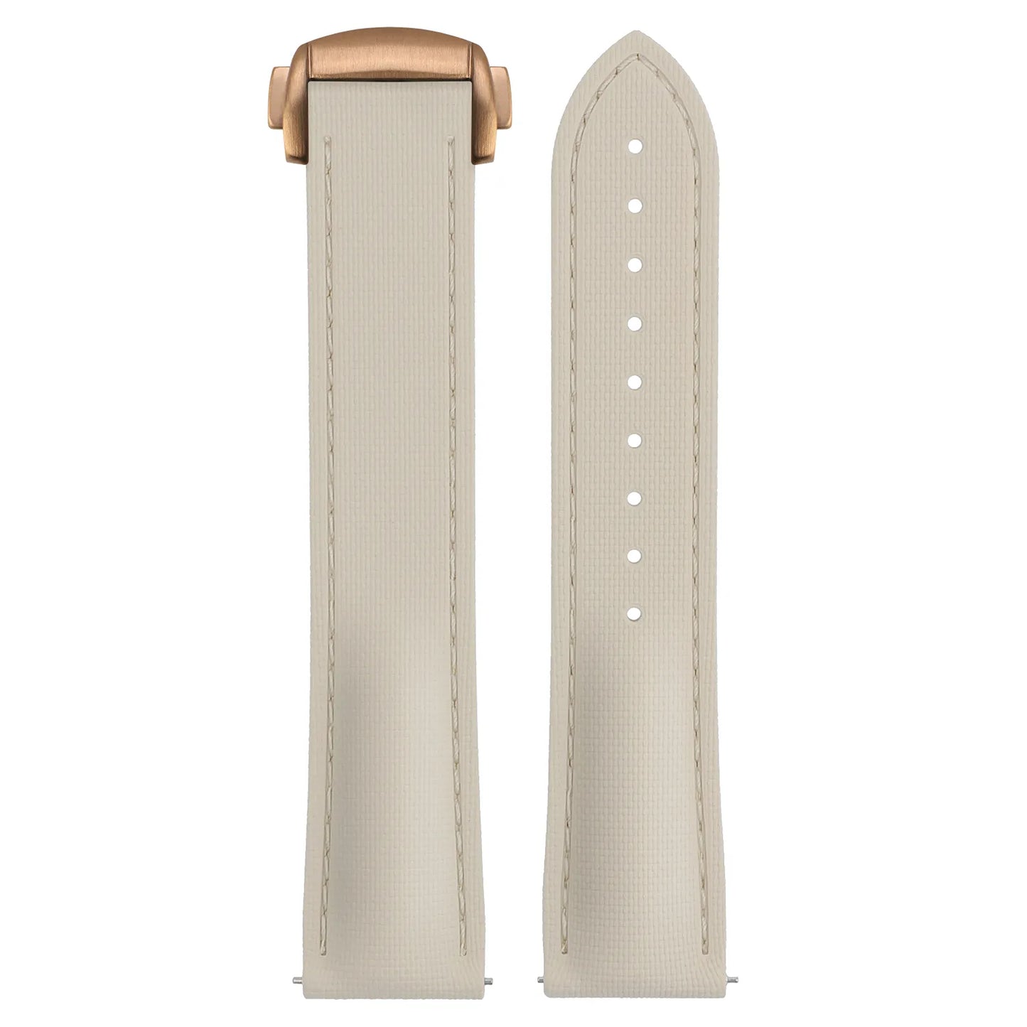 Stitched FKM Hybrid Strap with Deployant Clasp