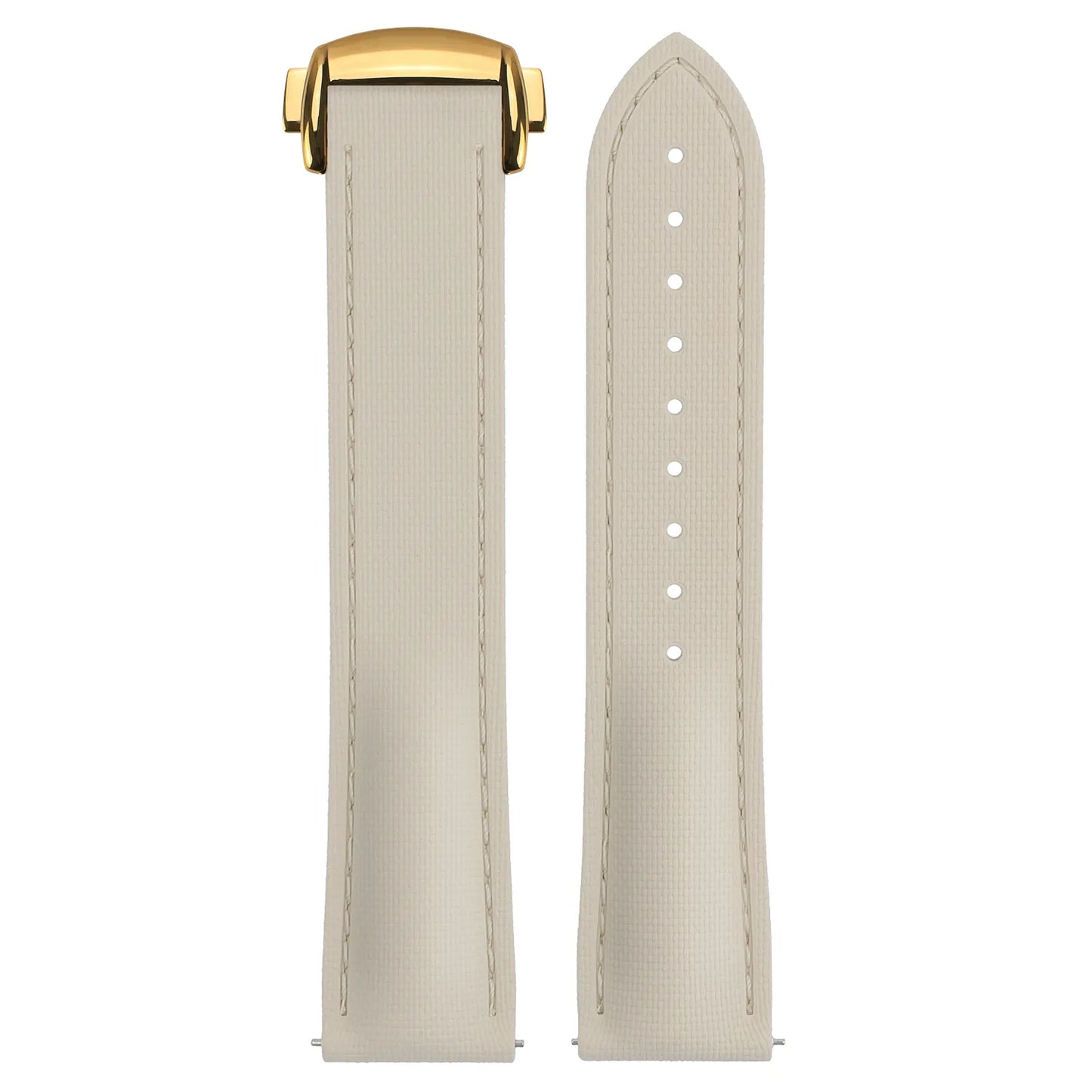 Stitched FKM Hybrid Strap with Deployant Clasp