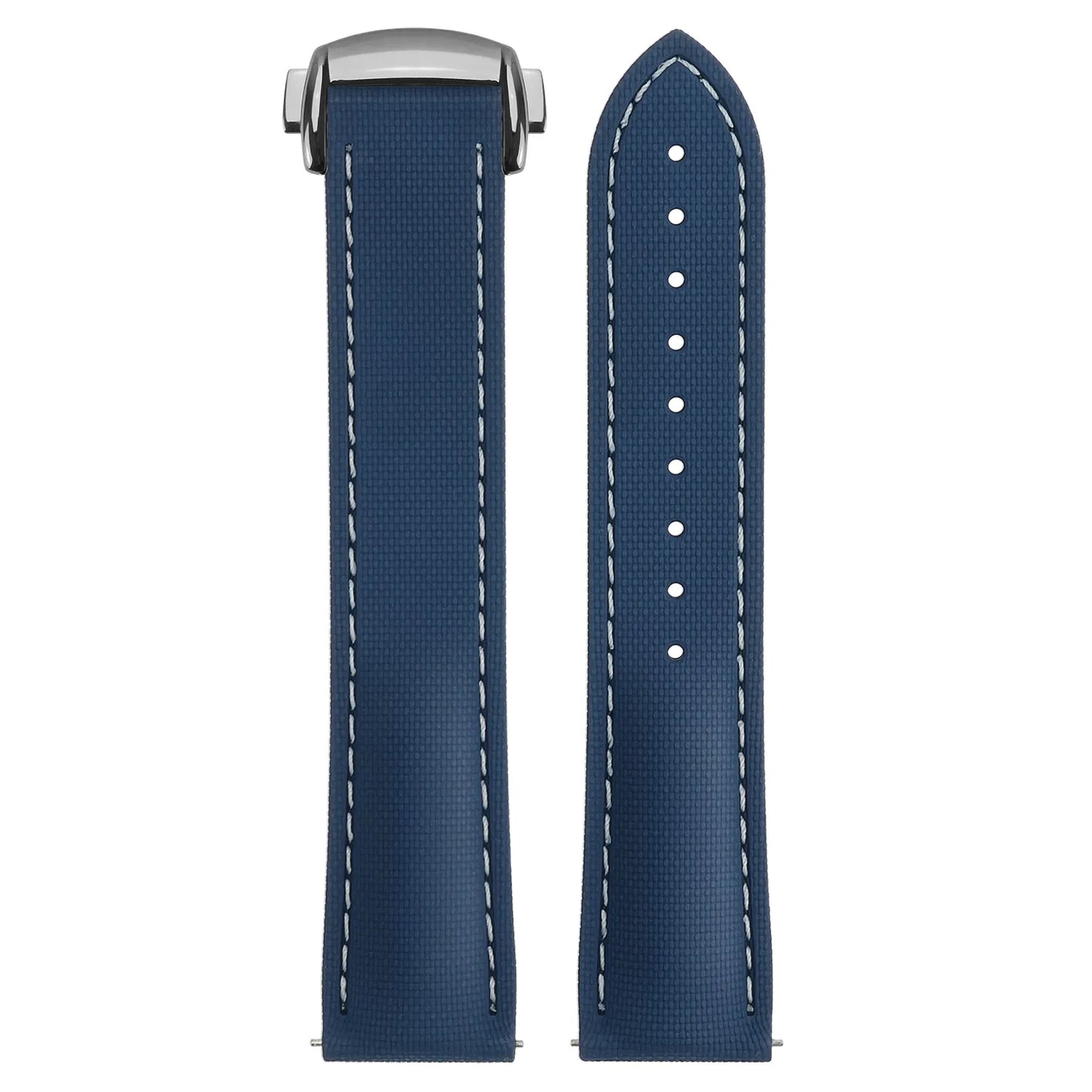 Stitched FKM Hybrid Strap with Deployant Clasp