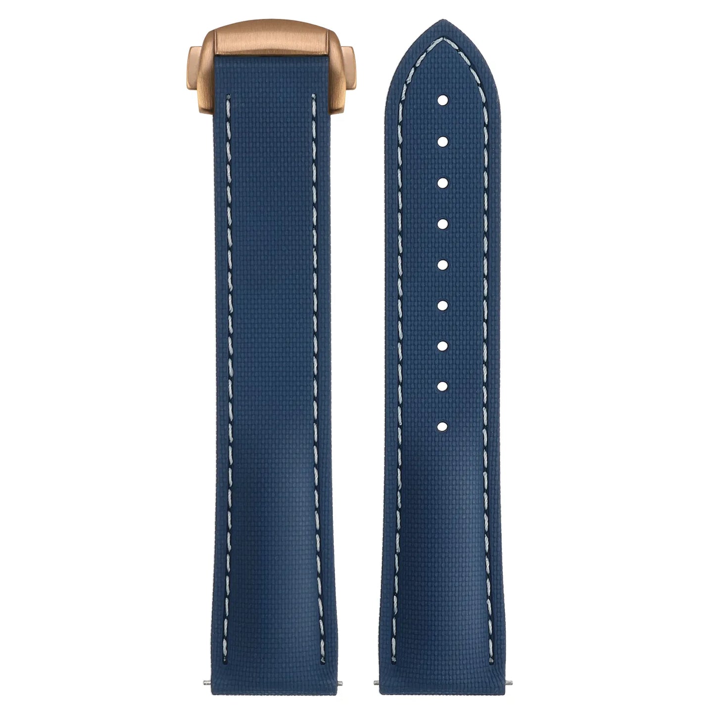 Stitched FKM Hybrid Strap with Deployant Clasp