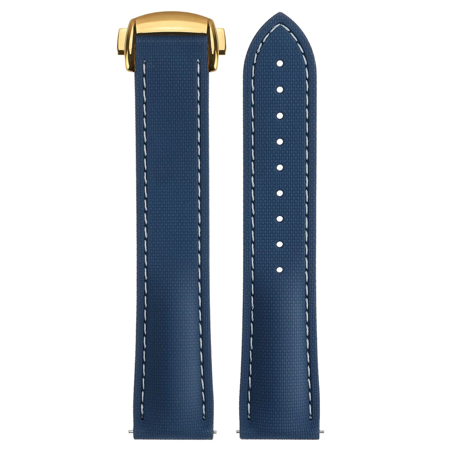 Stitched FKM Hybrid Strap with Deployant Clasp