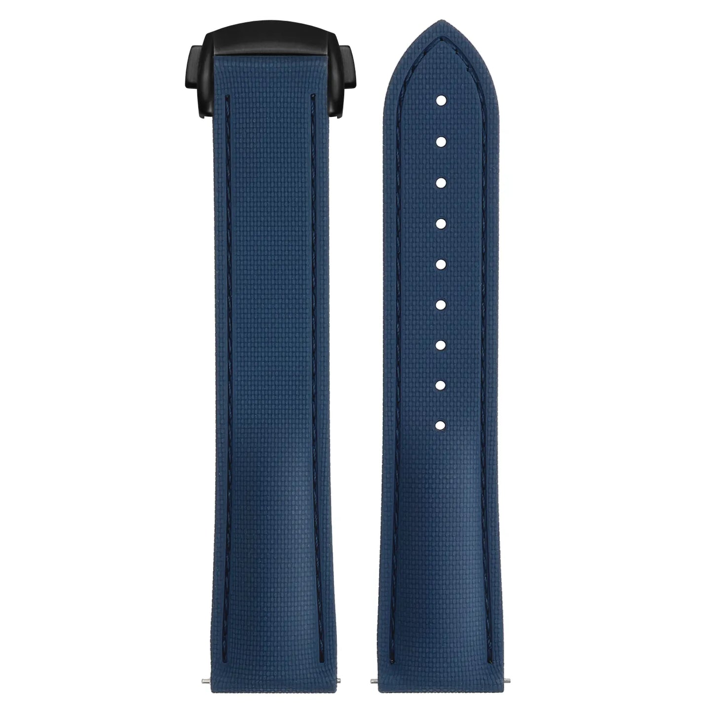 Stitched FKM Hybrid Strap with Deployant Clasp