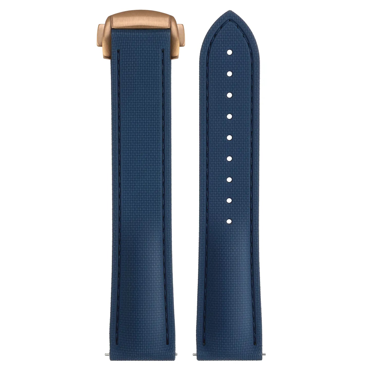 Stitched FKM Hybrid Strap with Deployant Clasp