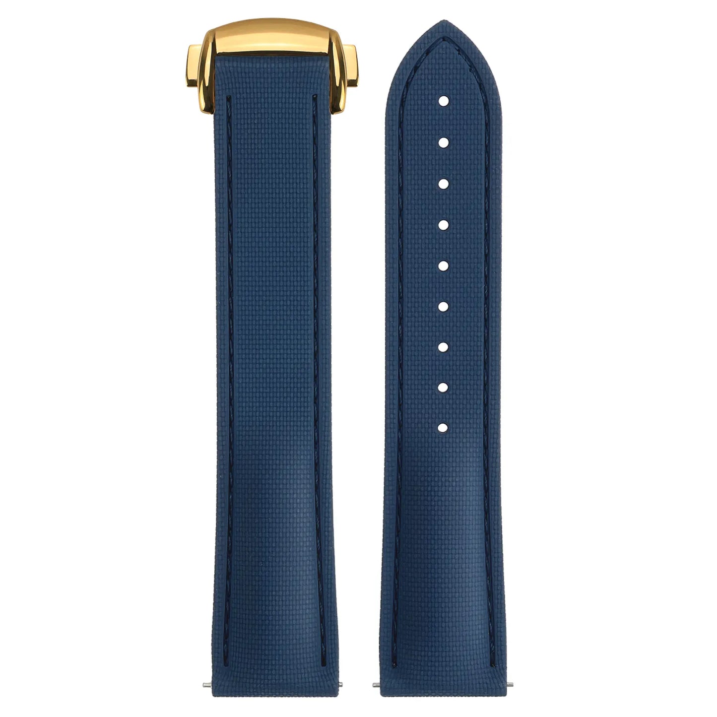 Stitched FKM Hybrid Strap with Deployant Clasp