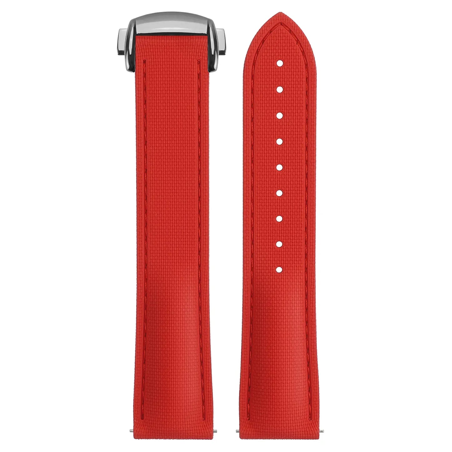 Stitched FKM Hybrid Strap with Deployant Clasp